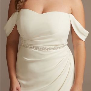 David’s Bridal Belt - Pearl & Leaf